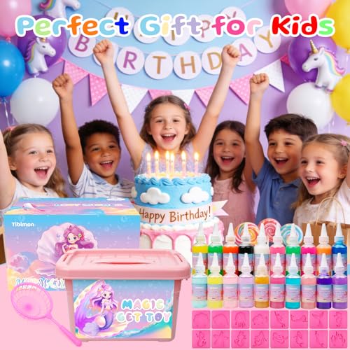 Mermaid Magic Water Elf, DIY 3D Magic Water Gel Toy, 20 Magic Gel and 16 Shapes, Magic Water Elf for Children 4 5 6+, Birthday, Christmas, Easter, Gift for Boys Girls
