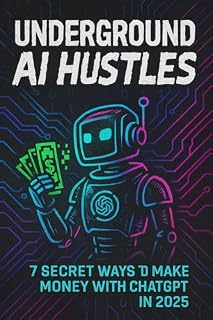 Livro Underground AI Hustles: 7 Secret Ways to Make Money with ChatGPT in 2025: Fast Passive Income Ideas Using ChatGPT, Midjourney, and AI Tools – No Experience Needed, No Ads Required