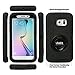 ULAK S6 Edge Case, Galaxy S6 Edge Case, Hybird Rugged and Silicone Protective Cover with Kickstand and Belt Clip Holster for Samsung Galaxy S6 Edge (Black) Will not Fit S6 Edge Plus