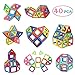 Manve Magnetic Tiles Building Blocks Toys, 40 Pcs Preschool Kids Educational Construction Toys Sets