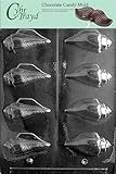 Cybrtrayd N024 3D Shells Chocolate Candy Mold with Exclusive Cybrtrayd Copyrighted Chocolate Molding Instructions