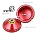 MAGICYOYO V6 Locus Responsive Yoyo for Kids & Beginners, Professional Yoyos Tricks, Metal Yo-yo+ Yo Yo Glove+ 5 Yo-yos Strings+ Pouch Kit, Red