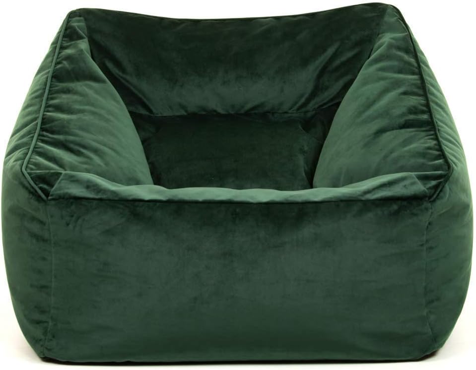 Lounger Bean Bag Stretchable Bean Bag Sofa Bean Bag Chair Thick and Soft Imported Fabric Bean Bag (Lounger Bean Bag Green)