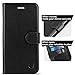 iPhone 8 Case, iPhone 7 Case, SHIELDON iPhone 7 Wallet Case Genuine Leather Folio Case Book Design Cover with Stand and ID Credit Card Slots, Magnetic Closure for Apple iPhone 8 / 7 - Black