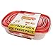 Rubbermaid TakeAlongs Food Storage Containers, 20 Count, Tint Chili,