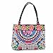 Vintage Embroidery Boho Womens Handbag Mandala Flower Embroidered Totes Travel Beach Bag