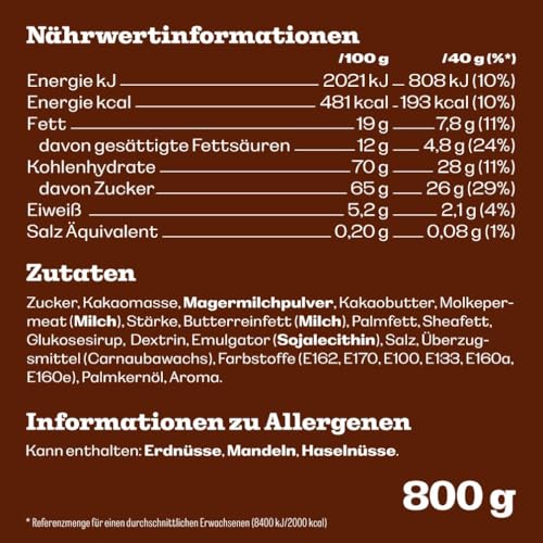 M&M’s Chocolate Großpackung Schokolade, Knackige Schokolinsen mit bunter Zuckerhülle als Süßigkeiten, Party-Mix, 1 x 800 g, Für Weihnachten oder als Adventskalender Süßigkeiten thumbnail 2