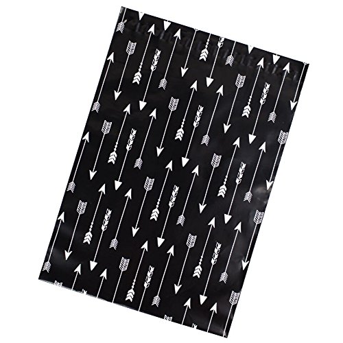 Inspired Mailers Poly Mailers 10x13 Tribal Arrows – Pack of 100 – Unpadded Shipping Bags (Black/White)