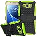 J7 Case,Galaxy J7 Case(2016 Version),K-Xiang(Armor Series) Heavy Duty Protection Hybrid Shockproof Dual Layer Protective Case Cover With Stand for Samsung Galaxy J7 (Green)