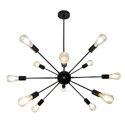 LynPon Sputnik Ceiling Light Fixture, 12 Lights
