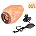 Himalayan Salt Lamps with Wood Base, Cozyswan Glow Hand Carved Natural Crystal Rock Salt Night Light with UL Listed Plug,Amber, 7 - 9-Inch for Lighting, Decoration and Air Purifying