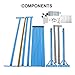 Gymmatsdirect Gymnastics Junior Training Bar - Adjustable Horizontal Kip Bar for Kids, 4.2' Wide 6' Long 36