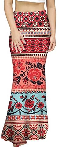Novias Boutique Women Fashion Fold Over High Waist Maxi Skirt Long Skirt
