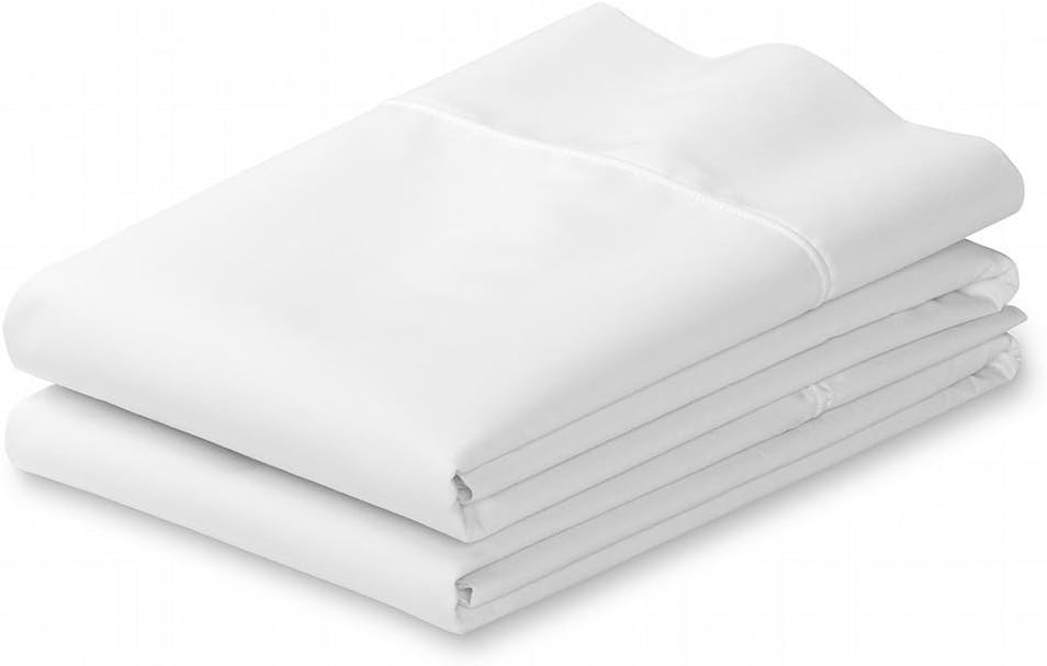 KV Collection Hotel Quality 600-Thread-Count Egyptian Cotton Body 20''x56'' two Pieces Pillow Cases White Solid
