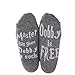 Moyel Dobby No Show Socks For Women Novelty Funny Cool Gifts (White Grey, 1)
