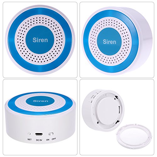 OWSOO Home Burglar Security Alarm System 433MHz Wireless Auto-dial PSTN LCD Display Remote Control With 9pcs Window Sensors +4pcs PIR Motion Sensors +1pcs Water Intrusion Leakage Sensor + Sirens