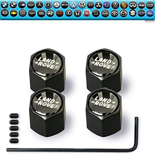 Custom Tire Valve Stem Caps (35 Vehicle Models) Anti-Theft Hexagon Design | Car, Truck, SUV | Leakproof, Airtight, Dustproof Seal | All-Weather, Lock Tight Fit (for Land Rover Vehicles)