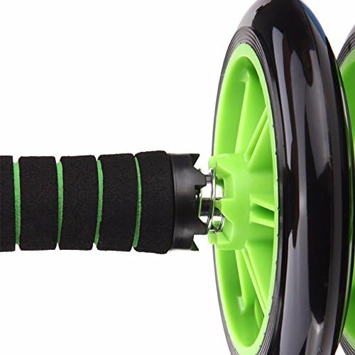 Dual Ab Roller Exercise Wheel &amp; Thick Knee Pad The Perfect Fitness Exerciser – Portable Abdominal Workout Equipment with Soft Foam Handles - Great Core Exerciser For Men and Women - Home Gym Set 056