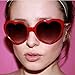 VANKER 1X Red Fashion Cute Women Lady Girl Oversized Heart-Shaped Plastic Frame Retro Sunglasses Eyeglasses Glasses