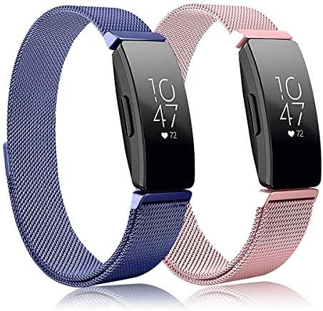 Intoval Bands Compatible with Fitbit Inspire HR Bands/Fitbit Inspire Band,Inspire hr Metal Stainless Steel Magnetic Men Women Replacement Bands for Fitbit Inspire & Inspire HR Fitness Tracker.