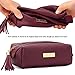 Makeup Bag for Purse, Small Makeup Pouch Cosmetic Bags Clutch Handy Organizer Pencil Case w/Tassel Zipper - 4 Colors for Choice