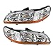 Brock Replacement Driver and Passenger Halogen Headlights Headlamps Compatible with 98-02 Accord 33151-S84-A02 33101-S84-A02
