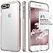 Saharacase iPhone Case, Rose Gold Clear Protective Kit, compatible with 8 Plus and 7 Plus