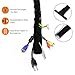 Emarth 4pack 40'' Cable Management Sleeve, Flexible Neoprene Cable Wrap for PC/ TV/ Office/ Phones/ Speakers