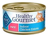 Blue Buffalo Healthy Gourmet Natural Adult Pate Wet Cat Food, Indoor Chicken 3-oz cans (Pack of 24)