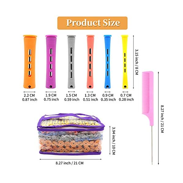 120Pcs-Hair-Perm-Rods-Set-6-Sizes-Plastic-Hair-Cold-Wave-Rods-Heatless-Perming-Rods-Hair-Curlers-Rollers-with-Pintail-Comb-for-Long-Short-Straight-Curly-Natural-Hair-DIY-Hairdressing-Styling-Tools 120Pcs Hair Perm Rods Set, 6 Sizes Plastic Hair Cold Wave Rods, Heatless Perming Rods Hair Curlers Rollers with Pintail…