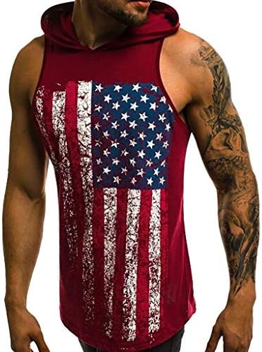 OrchidAmor Men Hooded Printed Sports Vest Pure Cotton Pure Large Open-Forked Male Vest 2019 Summer