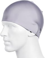 Speedo Unisex Silicone Swimming Cap Plain Moulded Hair Protection Training Aids view 9