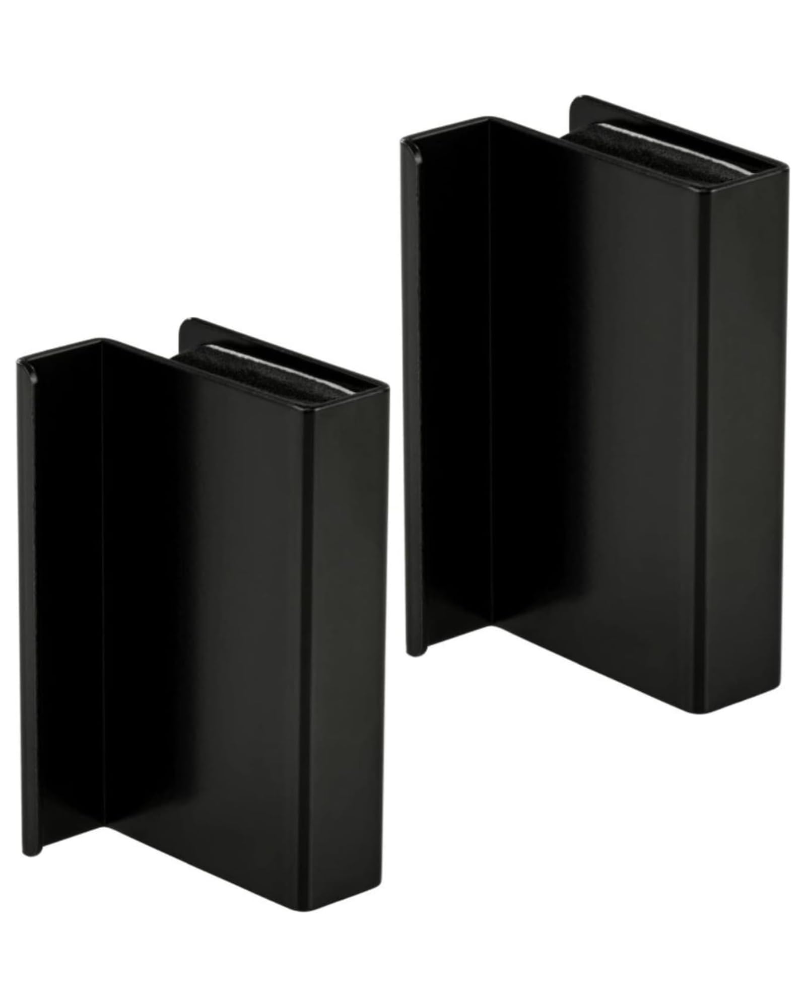 Gedotec Black Magnetic Push Lock - H6058 | 2 Pieces Magnetic Plate with Pull Handle | Push Latch Length: 40mm | Door Opener - Glass Door Hinge