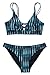 CUPSHE Women's Bikini Sets Two Piece Swimsuit Crisscross Back Straps Low Rise Lace Up
