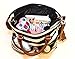 Hip Cub Diaper Bag Baby Changing Pad - Black/White Stripe W/Cute Tan Trim