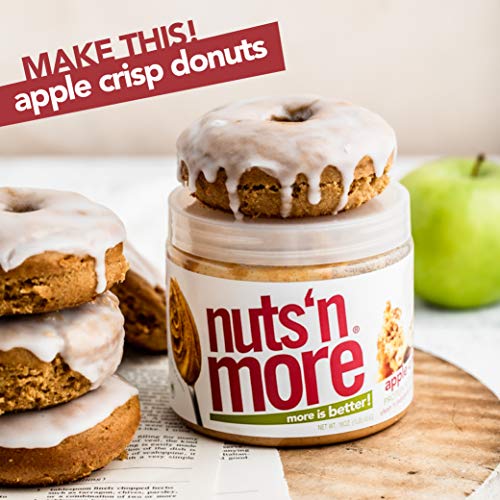 Nuts 'N More Apple Crisp Peanut Butter Spread, All Natural High Protein Nut Butter Healthy Snack, Omega 3's and Antioxidants, Low Carb, Low Sugar, Gluten-Free, Non-GMO, Preservative Free, 16 oz Jar