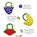 Mammas Club 5 Fruit Baby Teething Toys with Pacifier Clip/Holder - Non-Toxic, BPA, Latex and Phthalate Free Silicone Teethers- Soothing, Soft, Durable and Freezer Safe (Grape)