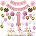 Pink 1 Balloons for 1st Birthday - Large, 40 Inch Number 1 Balloon | 1 Birthday Balloon for Happy Birthday Decorations | 1st Birthday Decorations for Girls | 1 Year Old Balloon for Anniversary Party