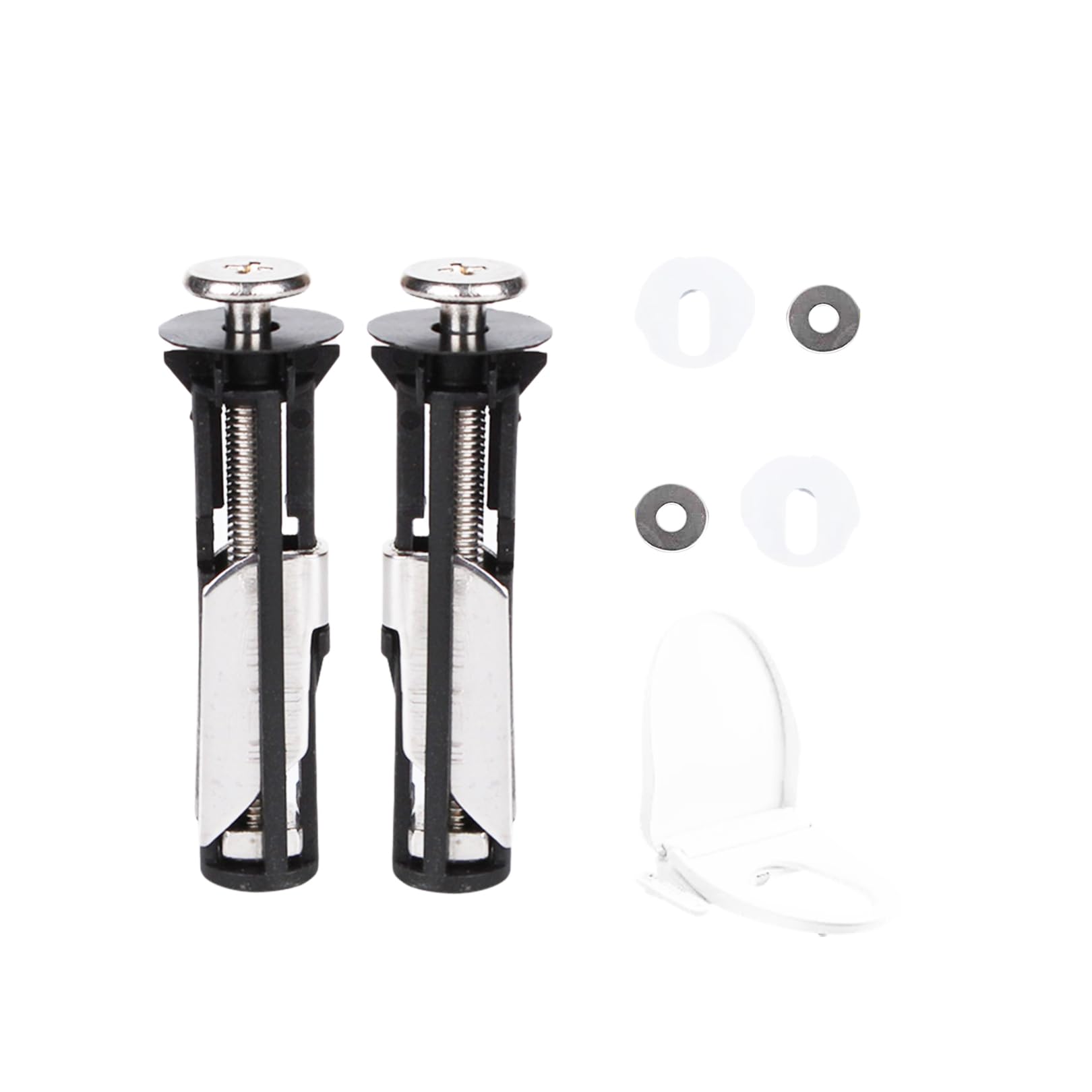 2 Pcs Heavy Duty Toilet Seat Fastener Bolt Kit,Bolts Replacement Screws Fixing Locking Fixings Stainless Steel Fittings Screw Set Universal Durable Fasteners Fastenings Fixtures Nuts,for WC Toliets