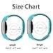 POY For Fitbit Charge 2 Bands, Adjustable Breathable Replacement Sport Bands with Air Holes for Fitbit Charge 2, Small Teal/Blue