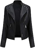 DEAR MODEL Faux Leather Jacket Women Bomber Jacket Women's Belted Motorcycle Jacket