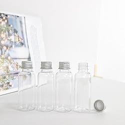 1.7oz Clear Plastic Bottle With Aluminium Screw Cap