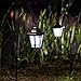 GIGALUMI 26 Inch Solar Lights Outdoor, Hanging Solar Coach Lantern with 2 Shepherd Hooks (2 Pack)