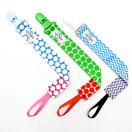 Buy Baby Pacifier Holder Clip 3 Pack, Premium, Unisex Double Sided