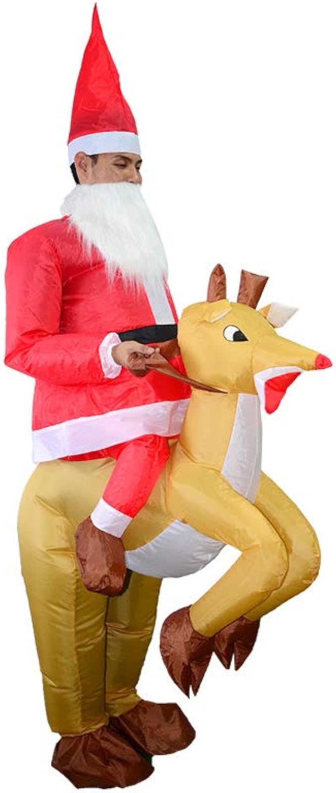 SZDAJAN Inflatable Reindeer Costume Adult Kids Christmas Funny Blow Up