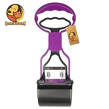 Foodie Puppies Pet Pooper Scooper 11 Inch Length Portable Handle Cleaning Pickup Clip Poop Scoop for Dog and Cat Animal Waste (Color May Vary)