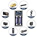 DOCA 2-Bay Speedy Universal Battery Charger,18650 Smart Li-ion Battery Charger with LCD Display for Ni-MH Ni-Cd A AA AAA Li-ion IMR 18650 21700 26650 18500 18350 14500 10440