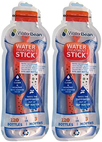 WaterBean Water Bottle Purifying Filter Stick - Two Packs (orange)