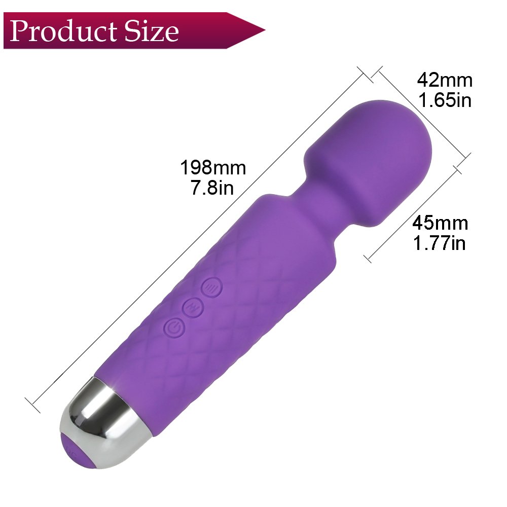 Clitoris Stimulator Clitoral Vibrator for Women,Mini 20 Vibration Patterns + 8 Speeds Rechargeable Powerful Wand Massager Adult Sex Toys,Wireless & Waterproof (Purple)