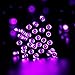 Qedertek Battery Christmas Lights, Christmas String Lights 50 LED 13.1ft Decoration Lighting with 8 Modes for Holiday, Party, Garden, Patio, Xmas, Lawn (Purple)